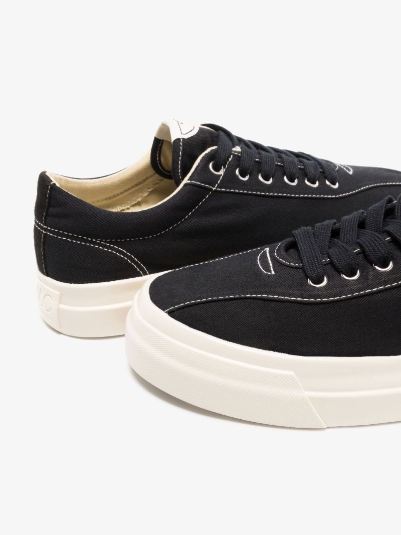 Black Dellow Low Top Canvas Trainers