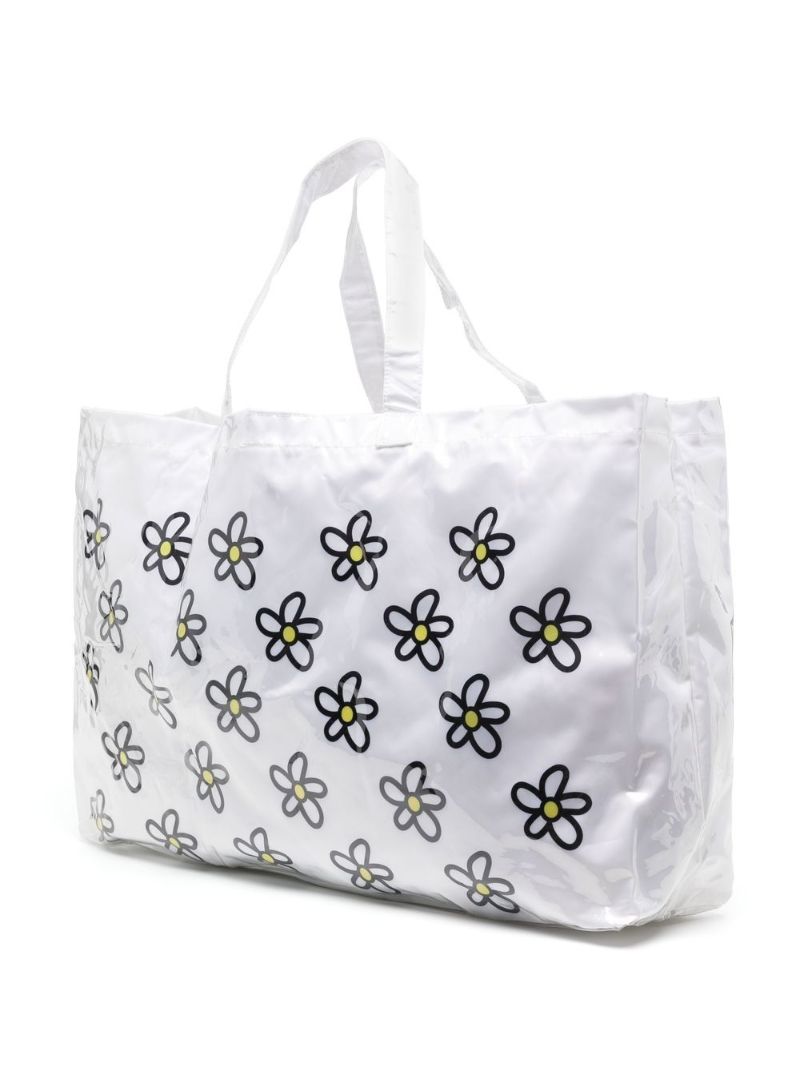 White Bunny Print Maxi Tote Bag
