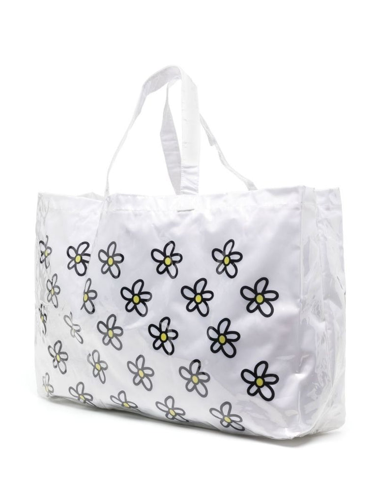 White Bunny Print Maxi Tote Bag