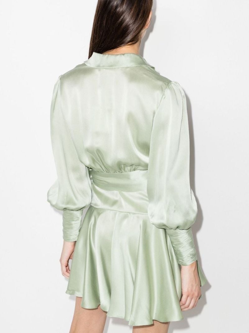 Silk Mini Wrap Dress