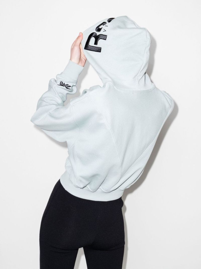 Cropped Logo Cotton Hoodie
