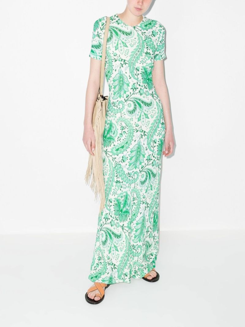 Paisley Print Maxi Dress