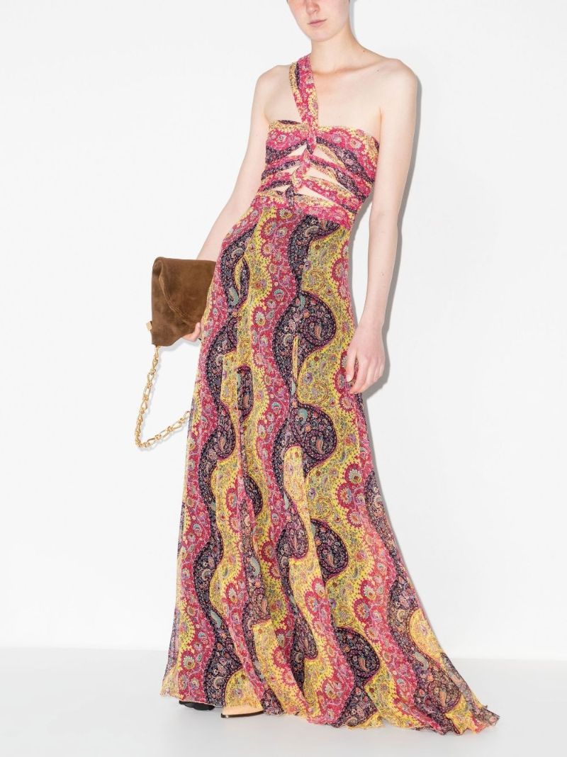 Paisley Print Maxi Dress