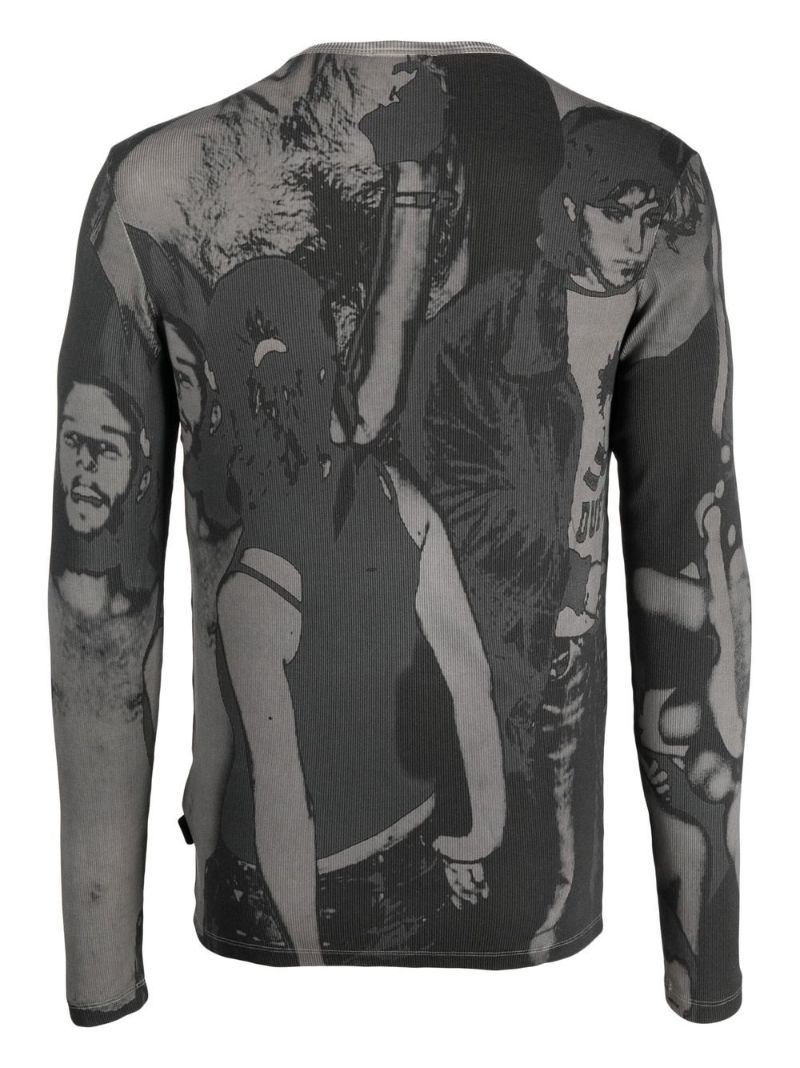 Grey Photograph Print Long-sleeve T-shirt