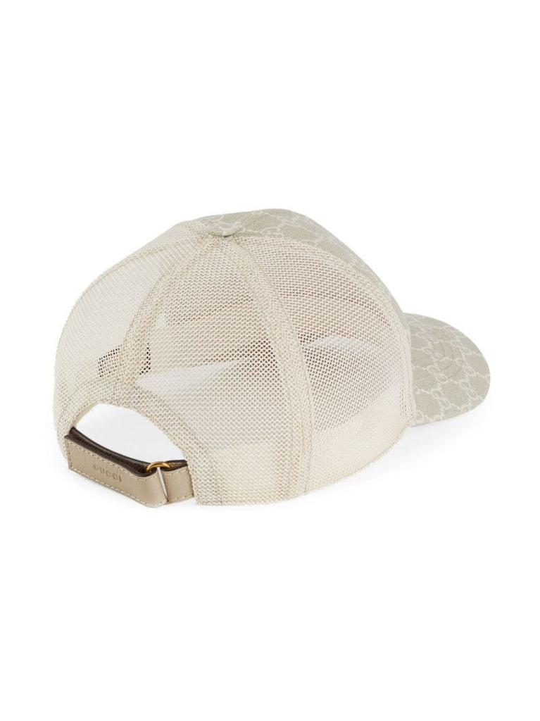 Beige Gg Supreme Baseball Cap