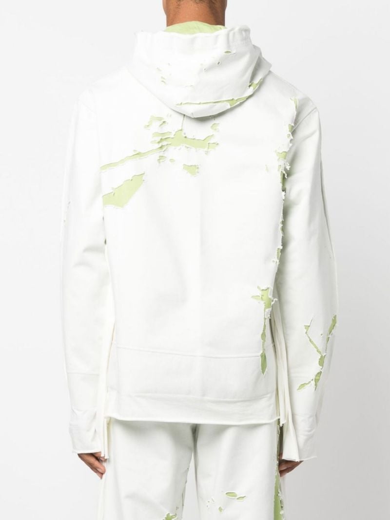 White S-macs-hoodoff Distressed Hoodie