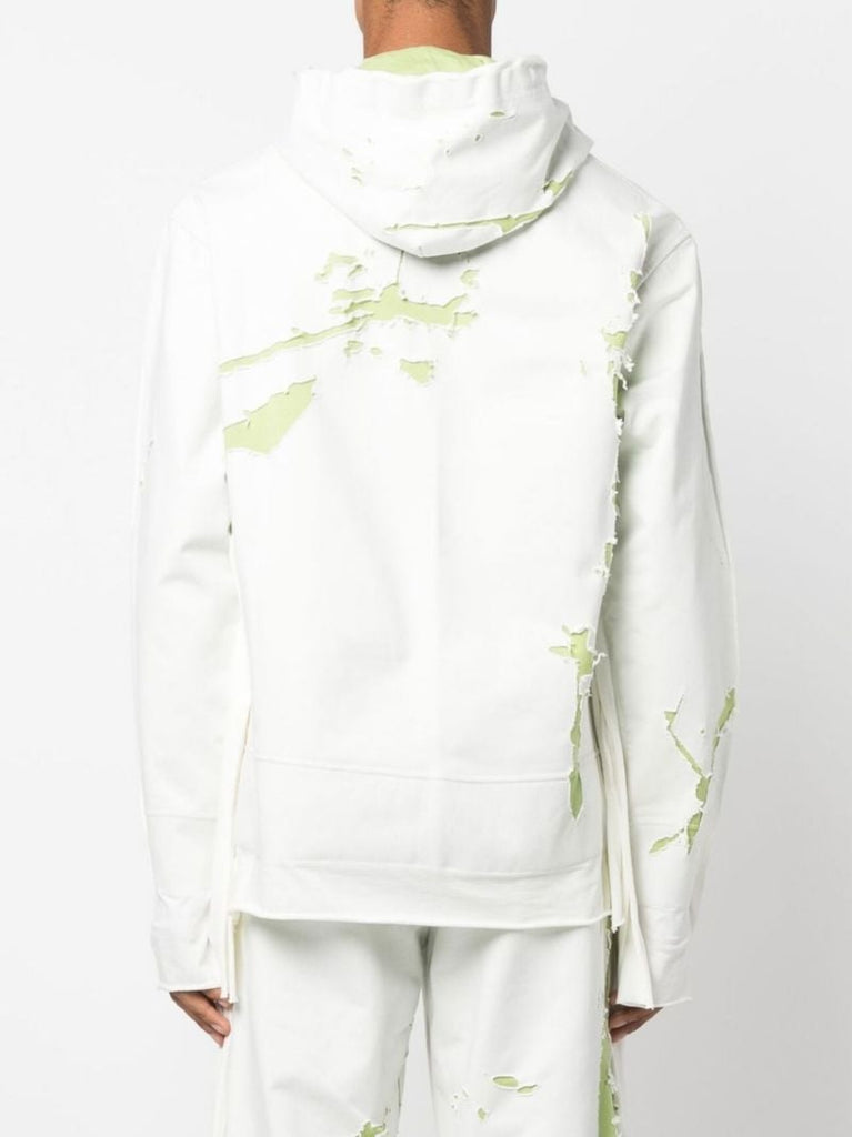 White S-macs-hoodoff Distressed Hoodie