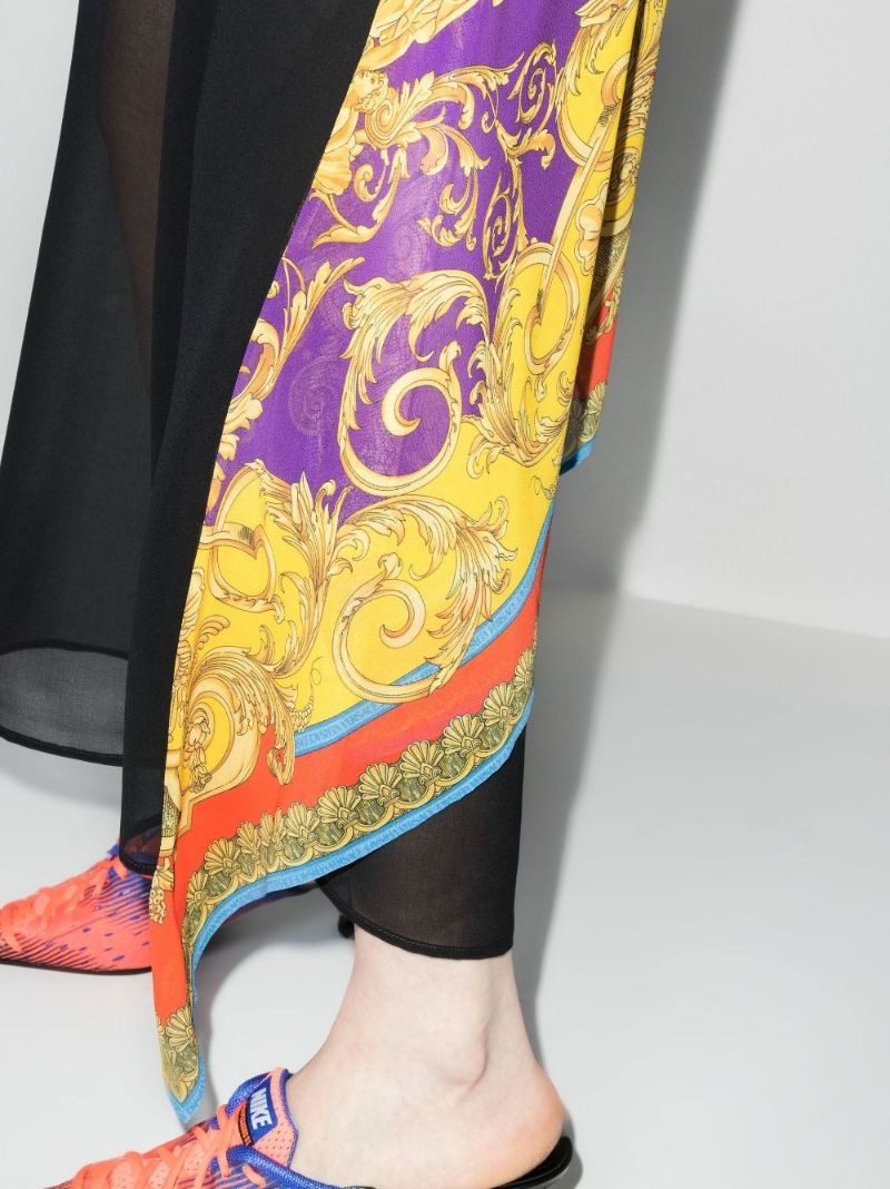 Barocco Goddess Draped Midi Skirt