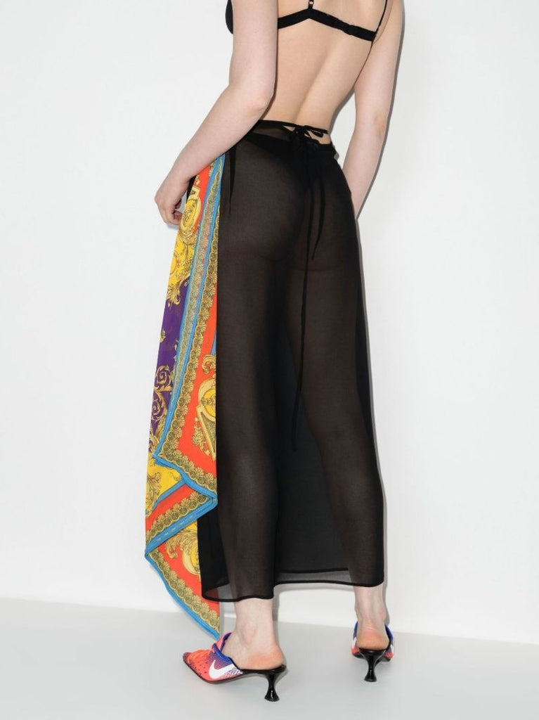 Barocco Goddess Draped Midi Skirt