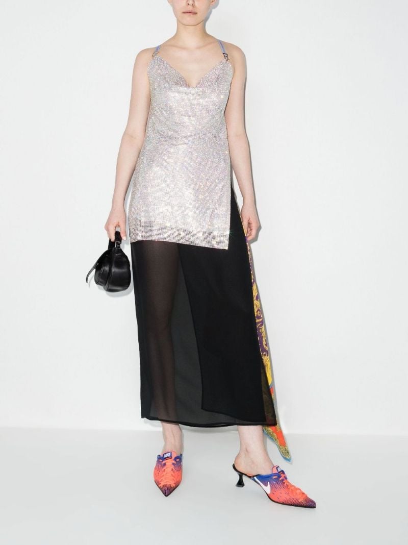 Barocco Goddess Draped Midi Skirt