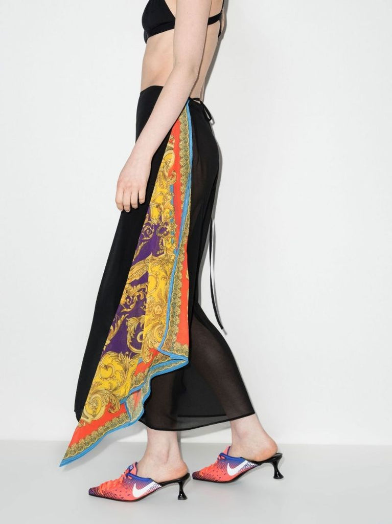 Barocco Goddess Draped Midi Skirt