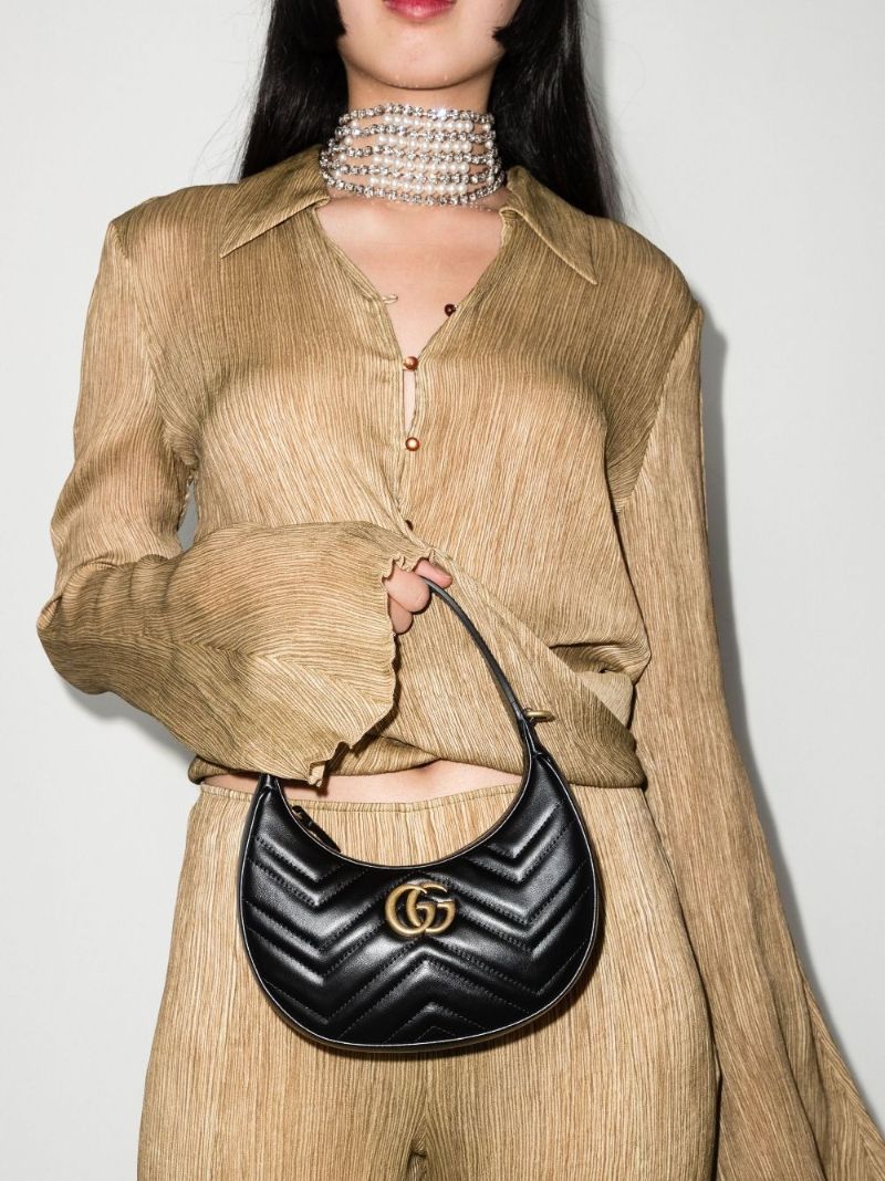 Black Gg Marmont Leather Mini Bag