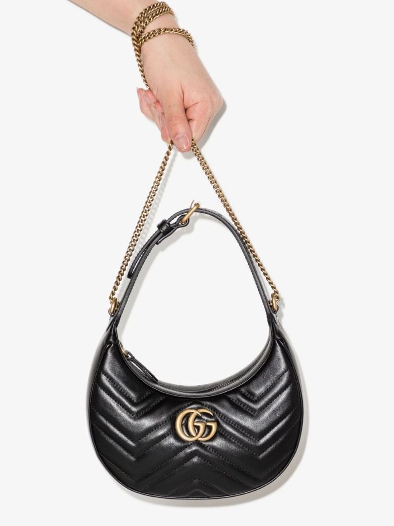 Black Gg Marmont Leather Mini Bag