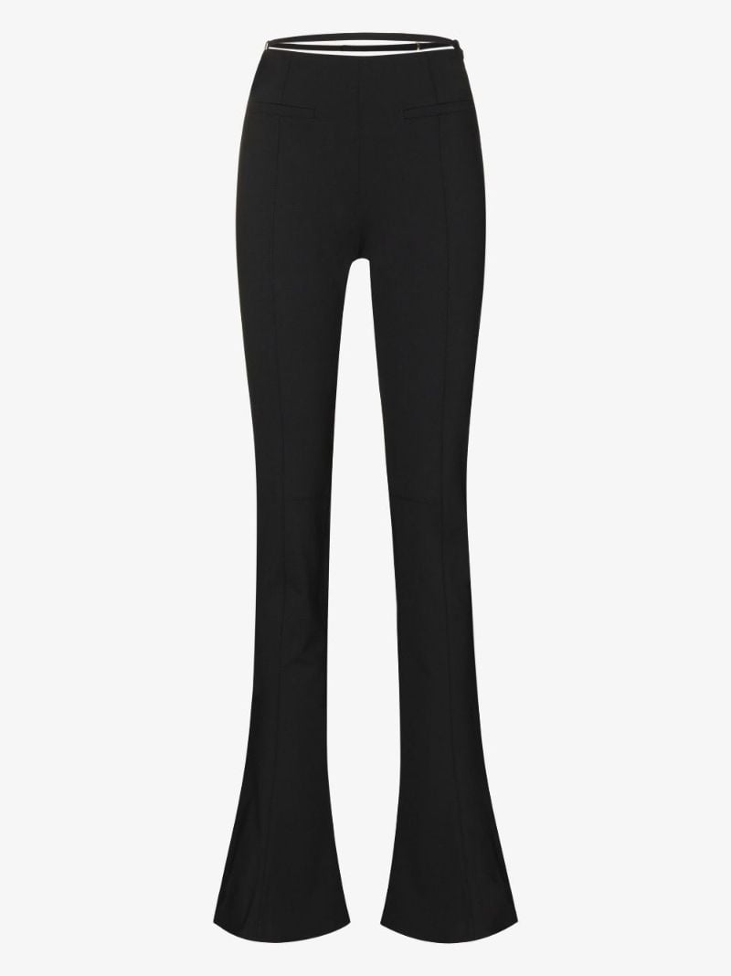 Le Pantalon Tangelo Flared Wool Trousers