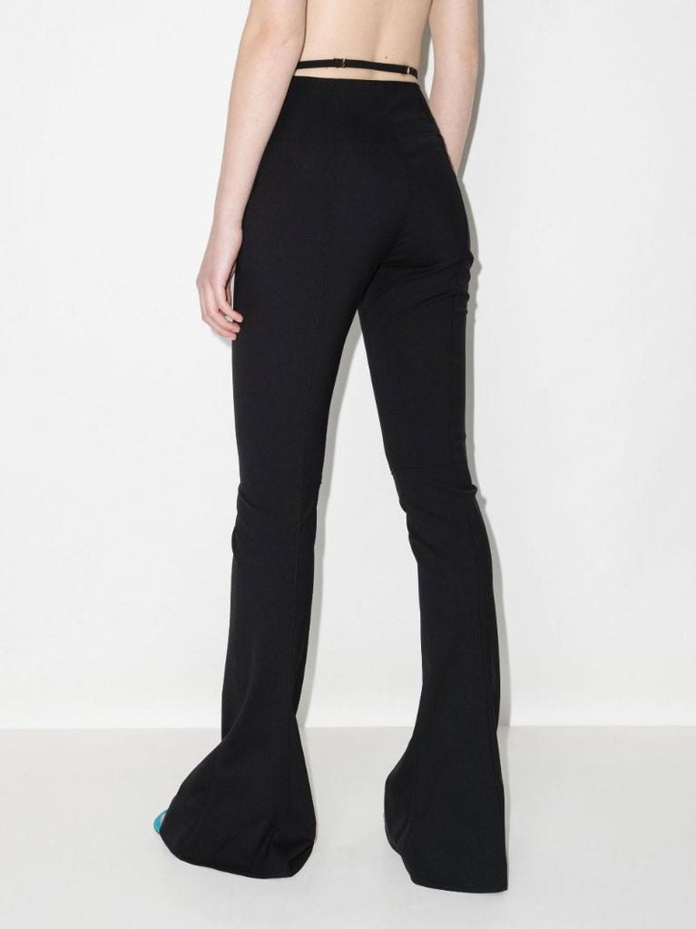 Le Pantalon Tangelo Flared Wool Trousers