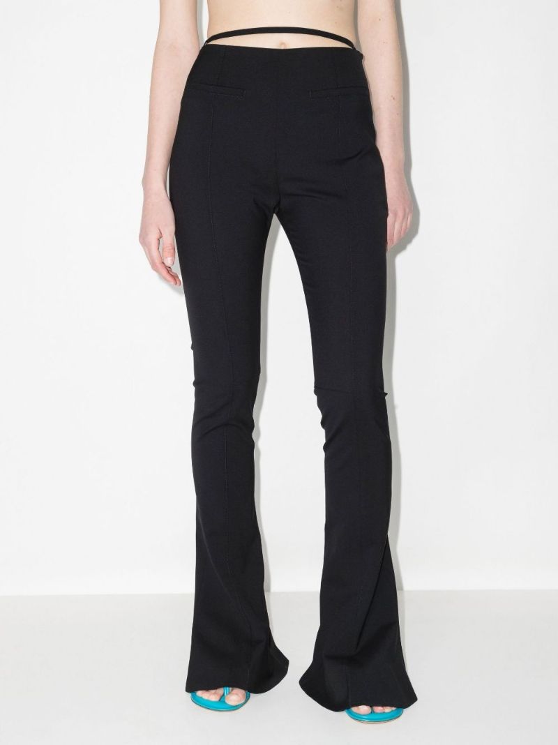 Le Pantalon Tangelo Flared Wool Trousers