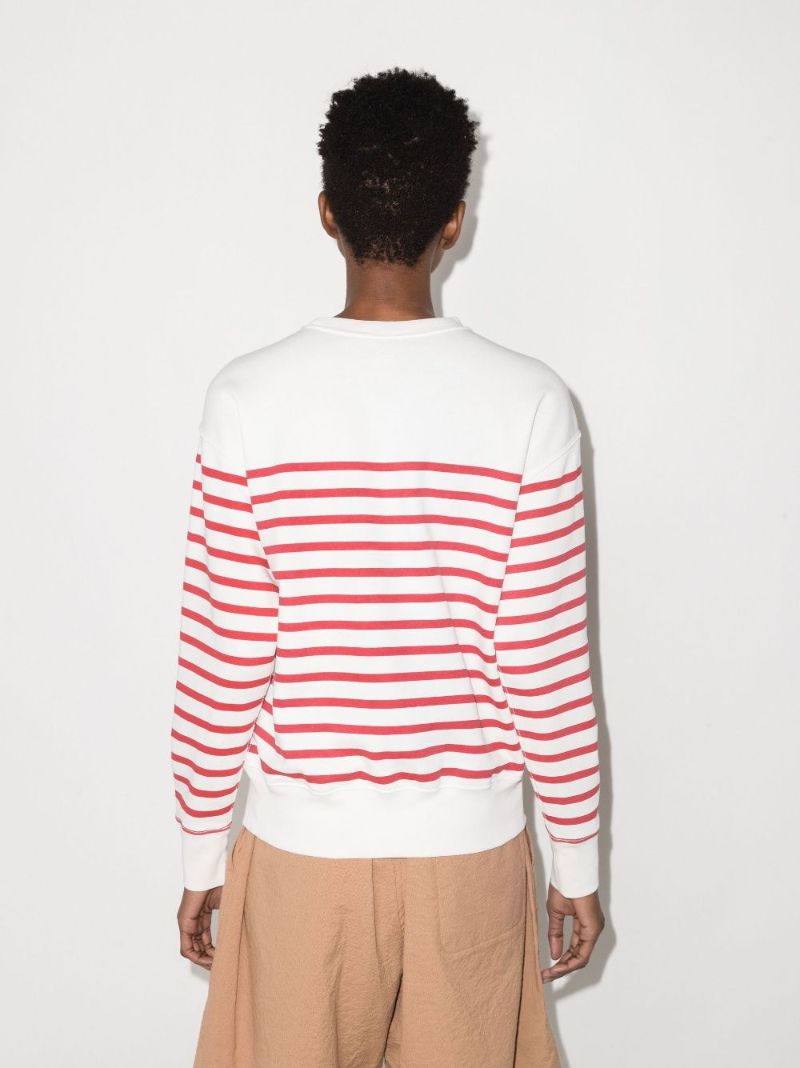 Neutral Polo Bear Striped Sweatshirt