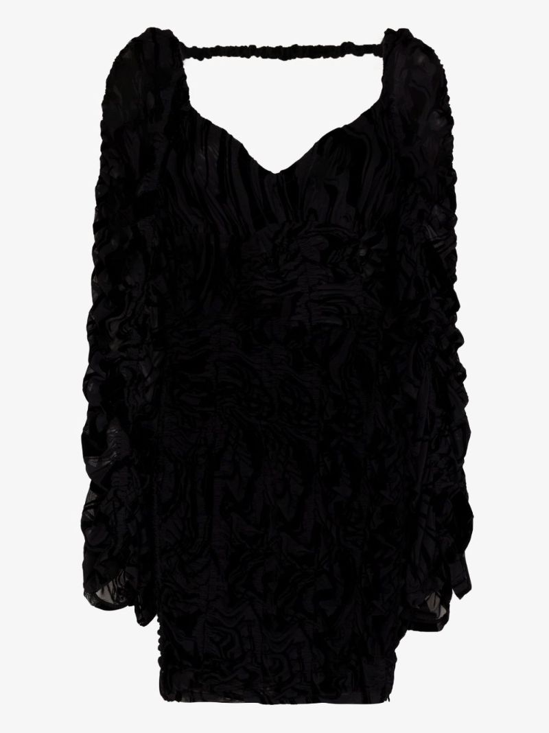 Rikke Crinkled Jacquard Mini Dress