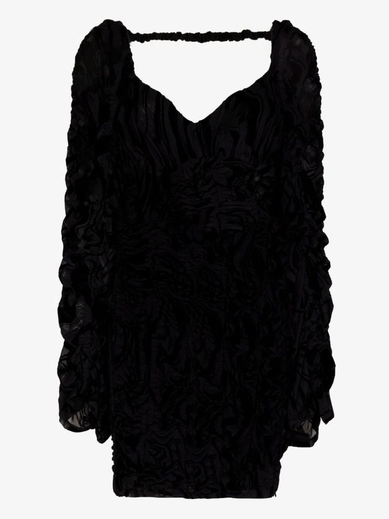 Rikke Crinkled Jacquard Mini Dress