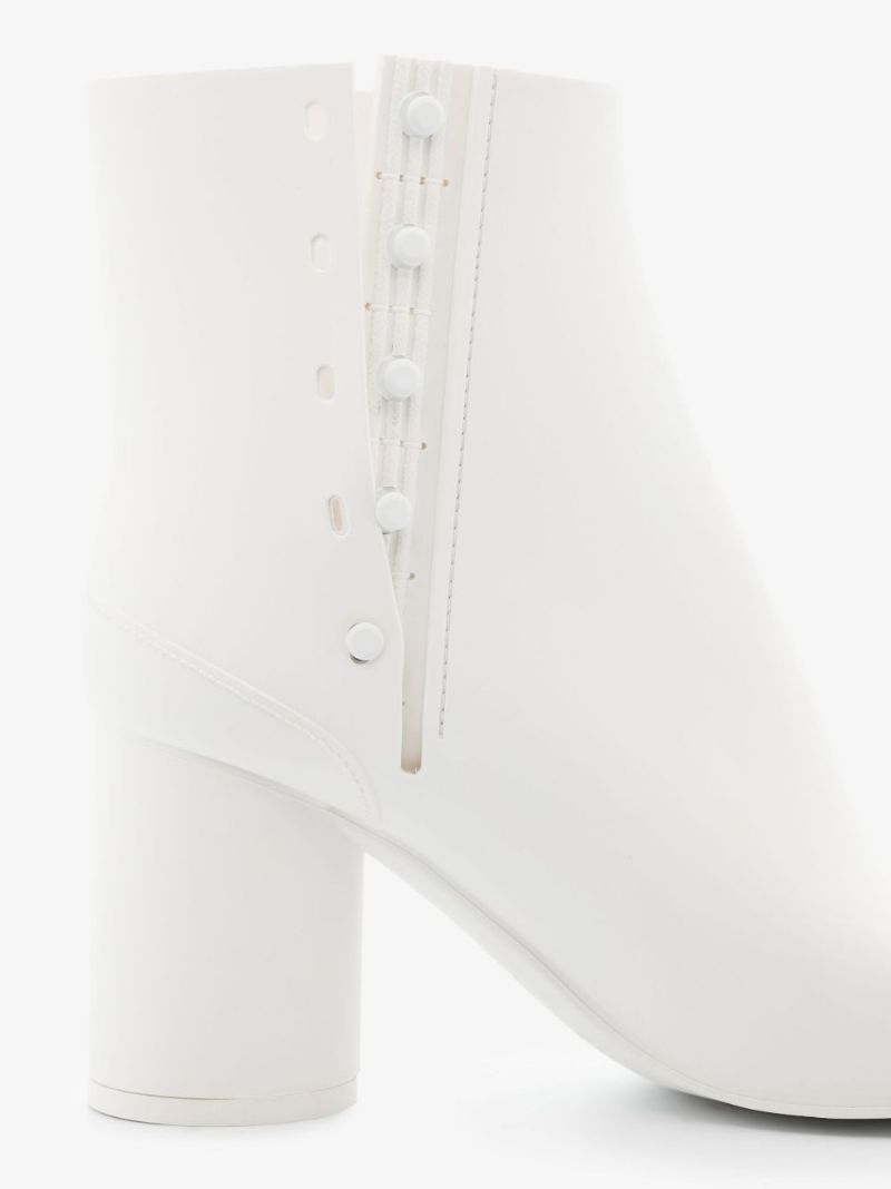 White Tabi 95 Split-toe Rubber Boots