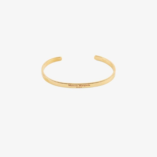 Gold-plated Logo Engraved Cuff Bracelet