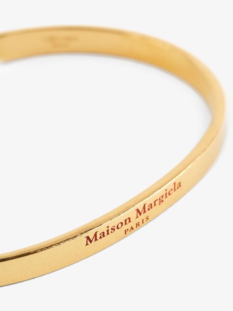 Gold-plated Logo Engraved Cuff Bracelet