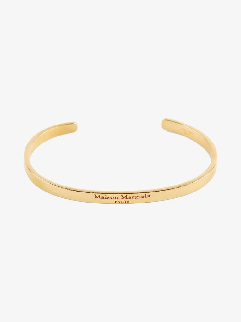Gold-plated Logo Engraved Cuff Bracelet