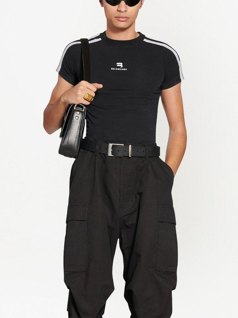 Black Shrunk Cotton T-shirt