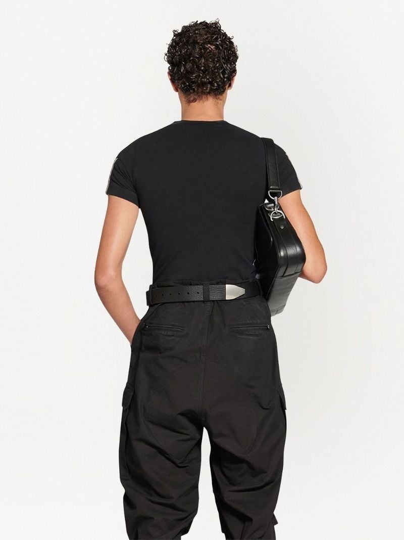 Black Shrunk Cotton T-shirt