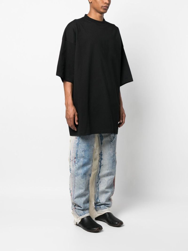 Black Size Sticker Oversized T-shirt