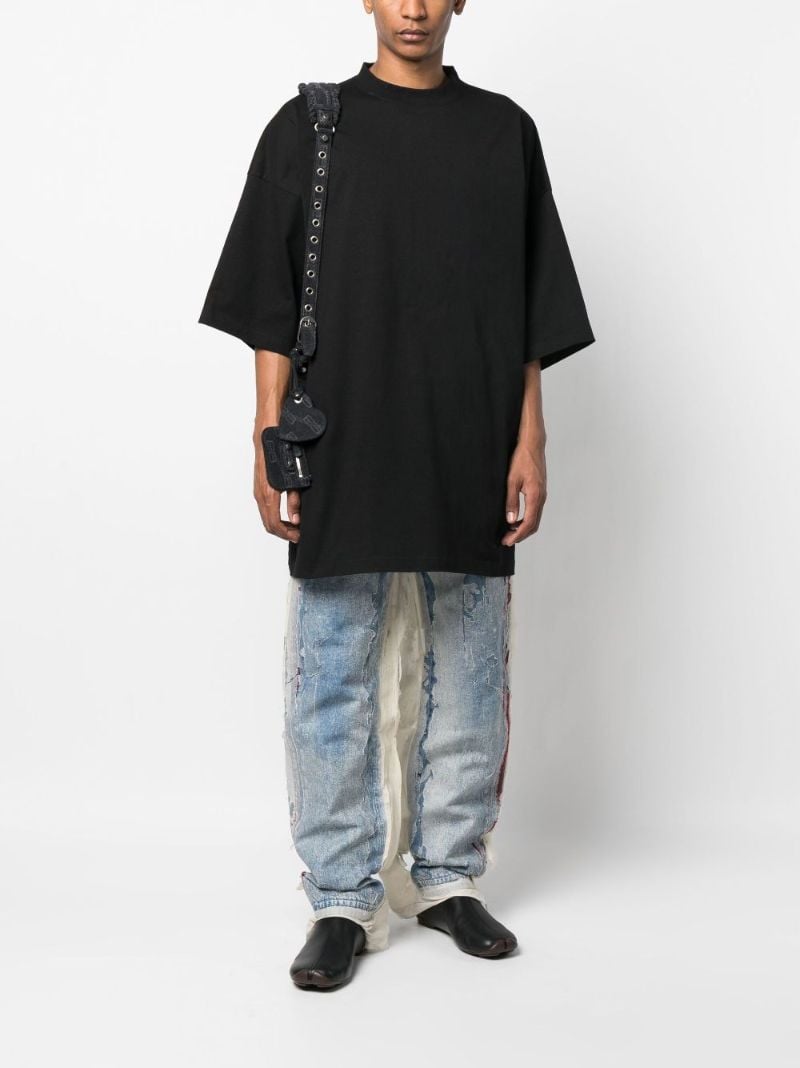 Black Size Sticker Oversized T-shirt