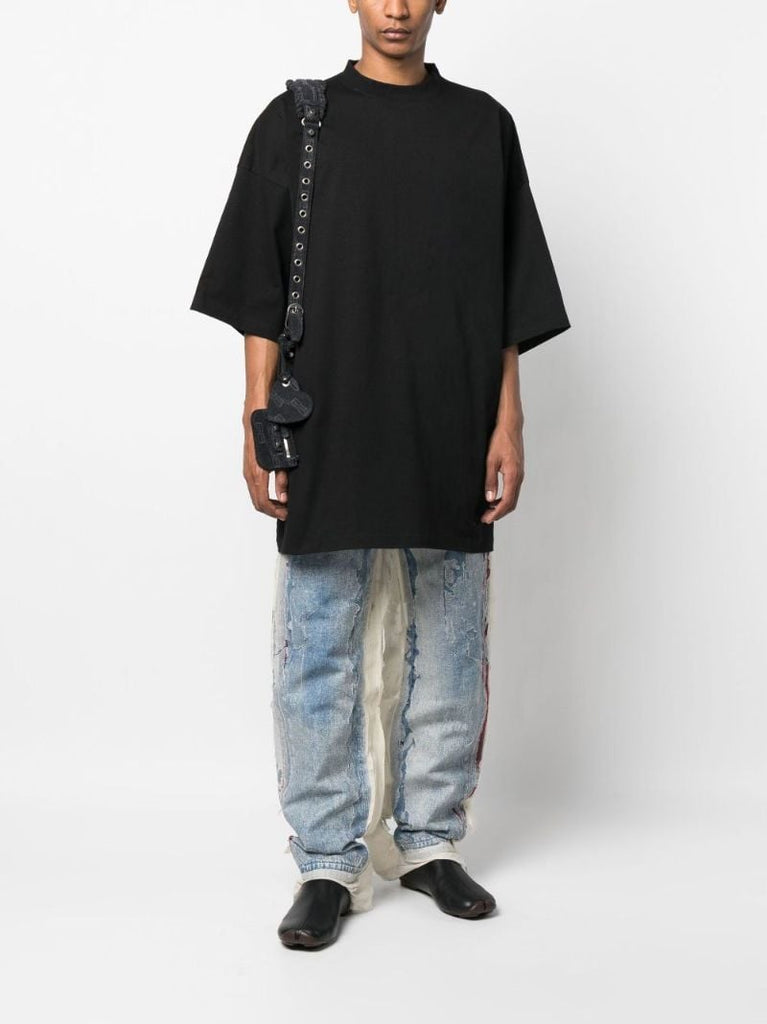 Black Size Sticker Oversized T-shirt