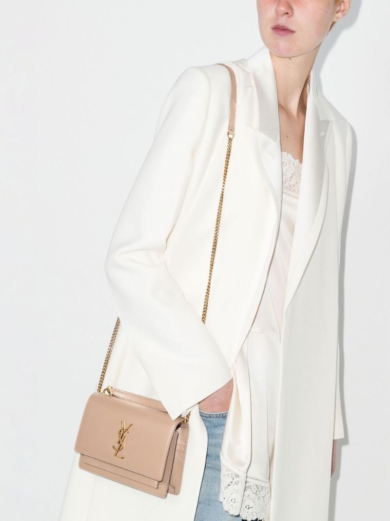 Neutral Sunset Mini Leather Shoulder Bag