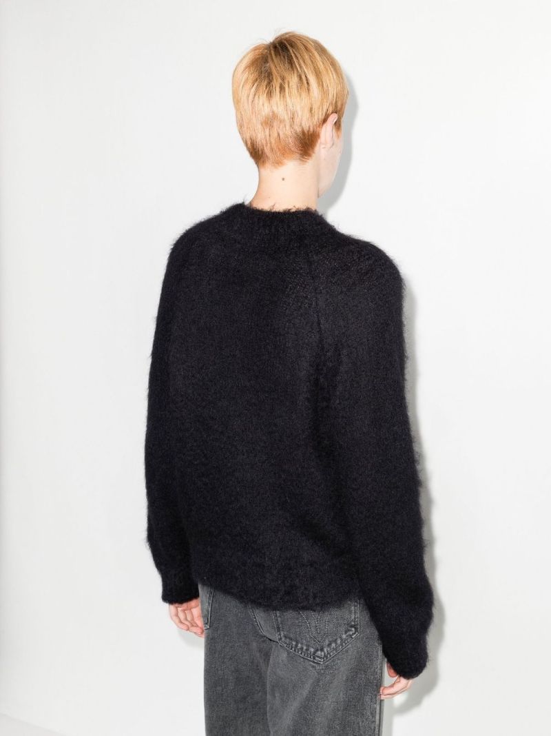 Black Paris Logo Knitted Sweater
