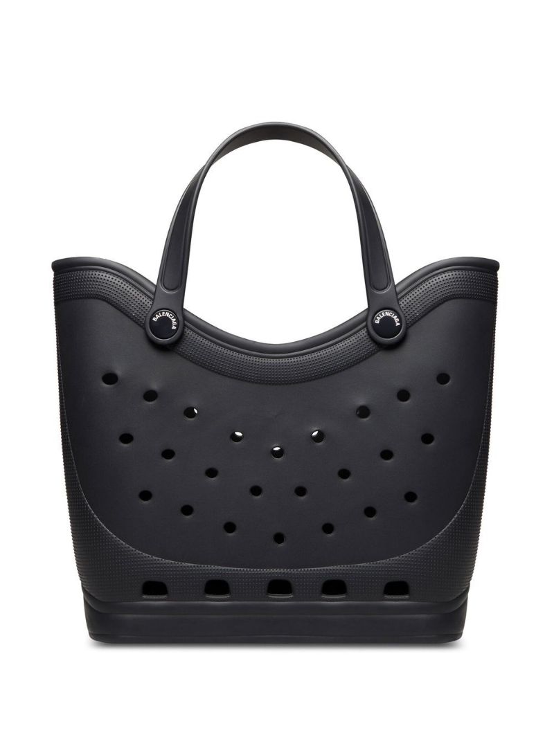 X Crocs Black Large Tote Bag