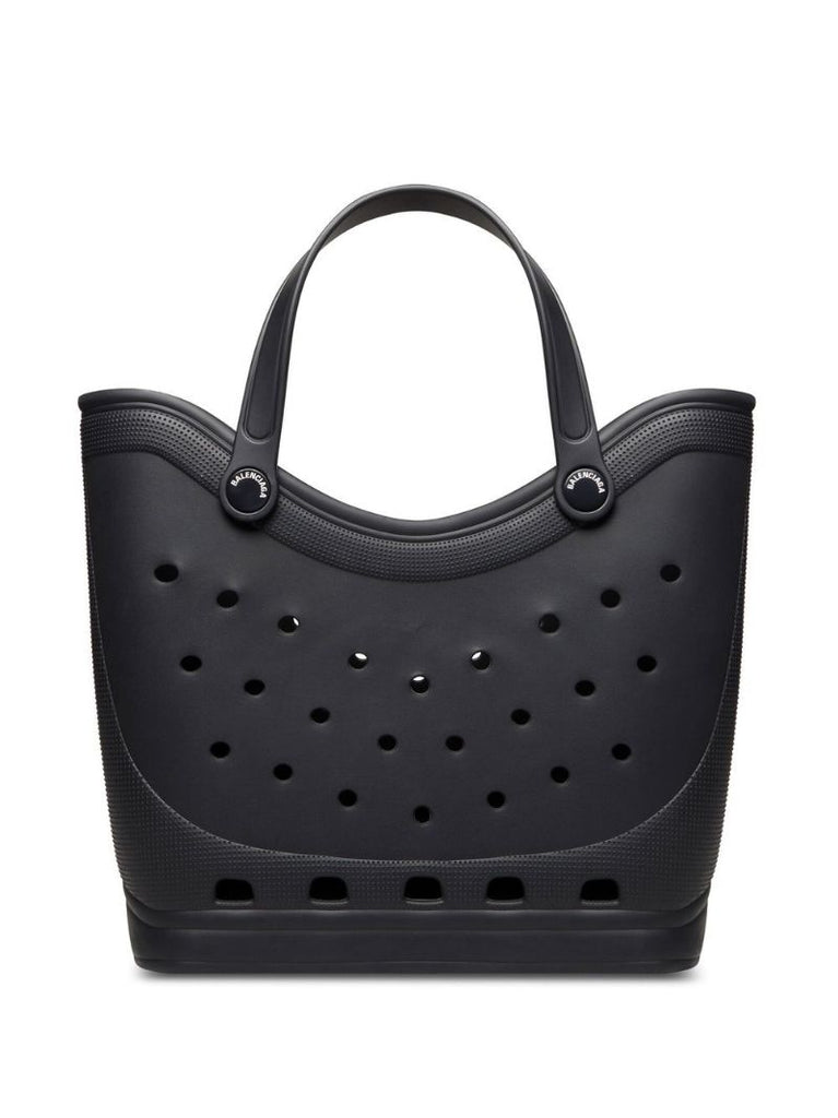 X Crocs Black Large Tote Bag
