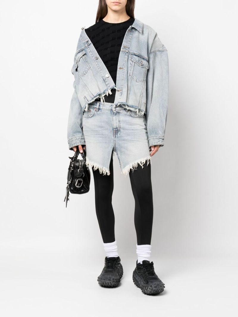 Blue Deconstructed Denim Jacket
