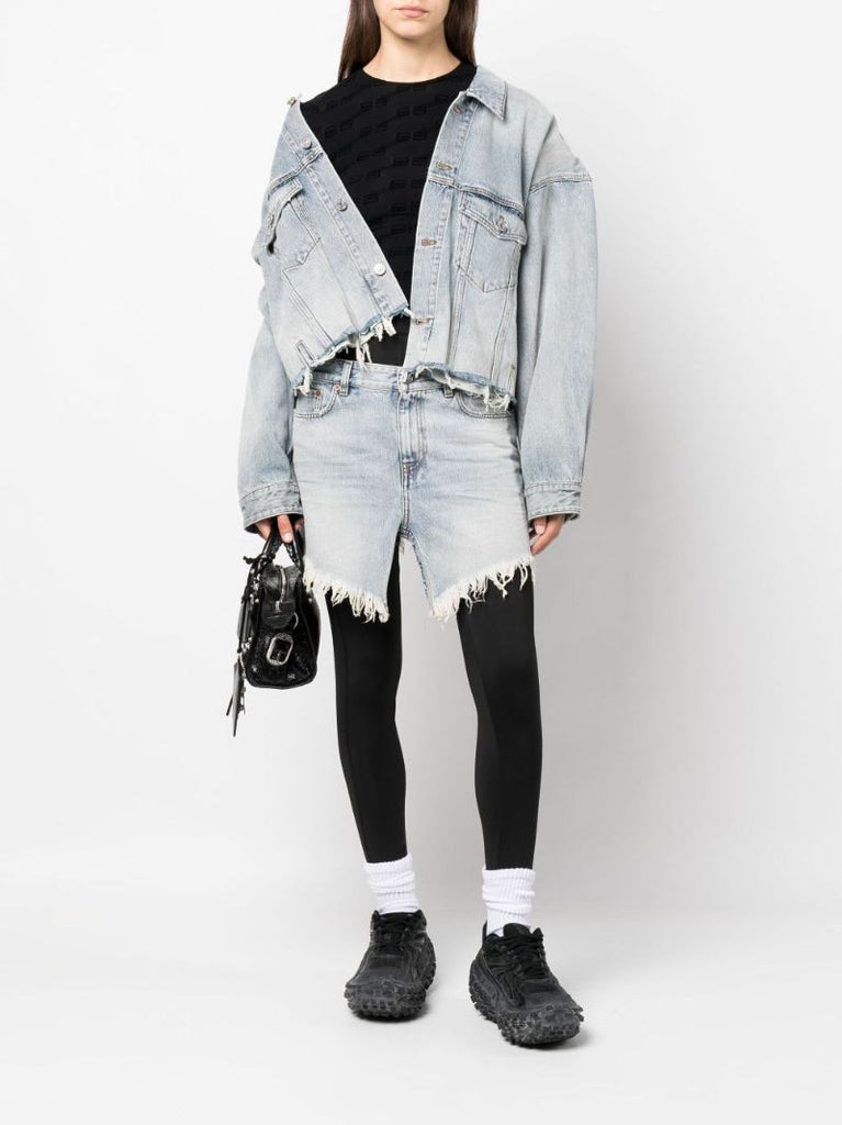 Blue Deconstructed Denim Jacket