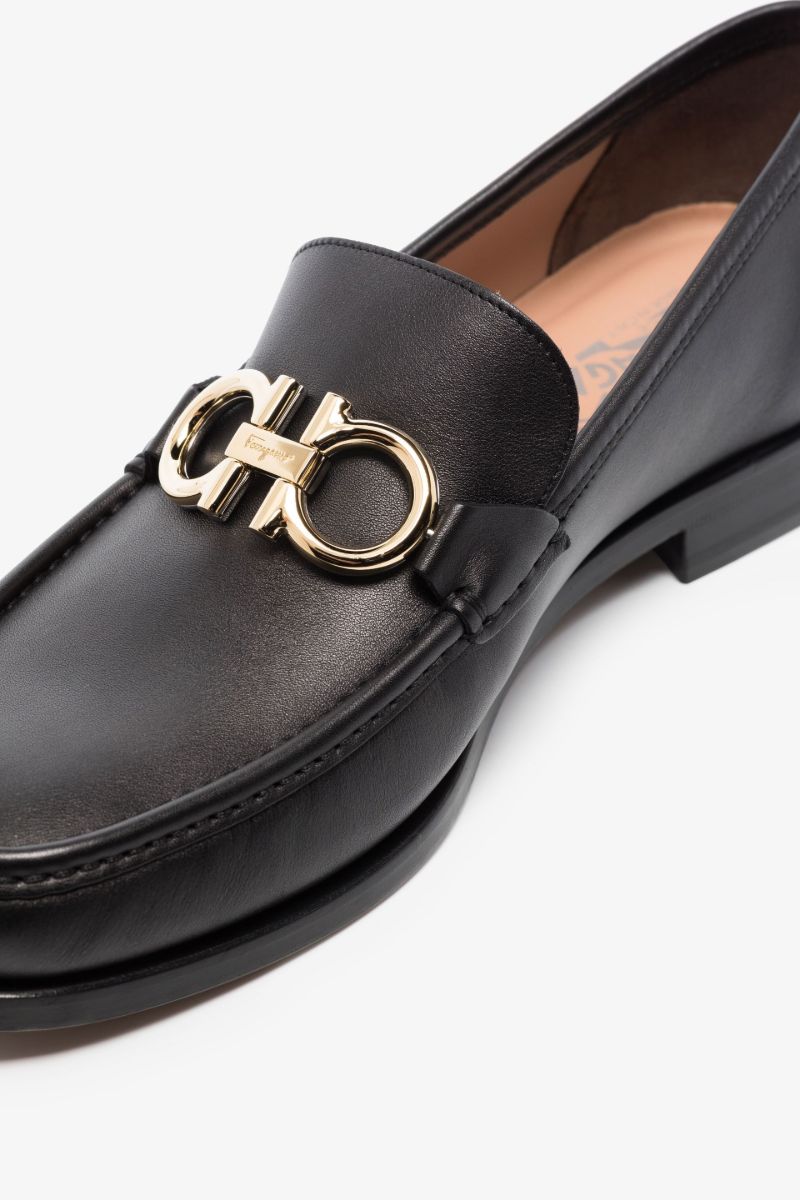 Black Rolo Leather Loafers