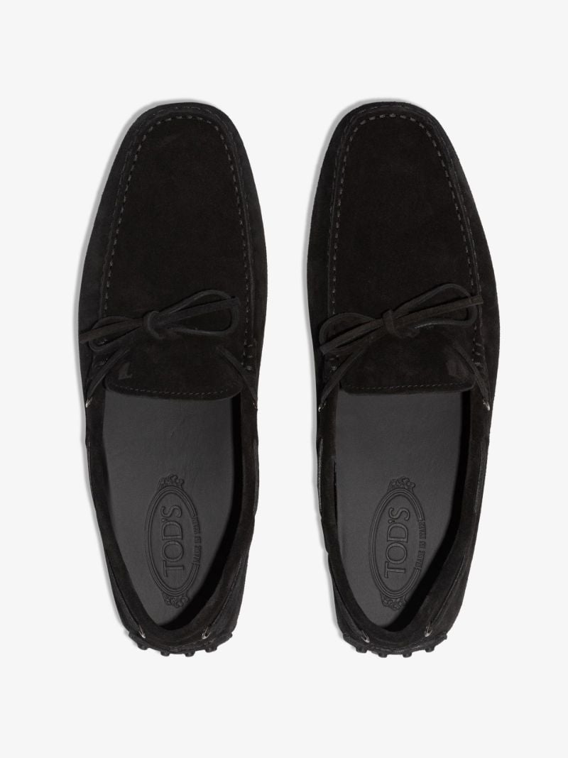 Black Gommino Suede Driving Shoes