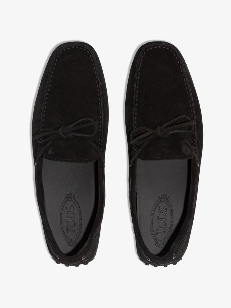 Black Gommino Suede Driving Shoes