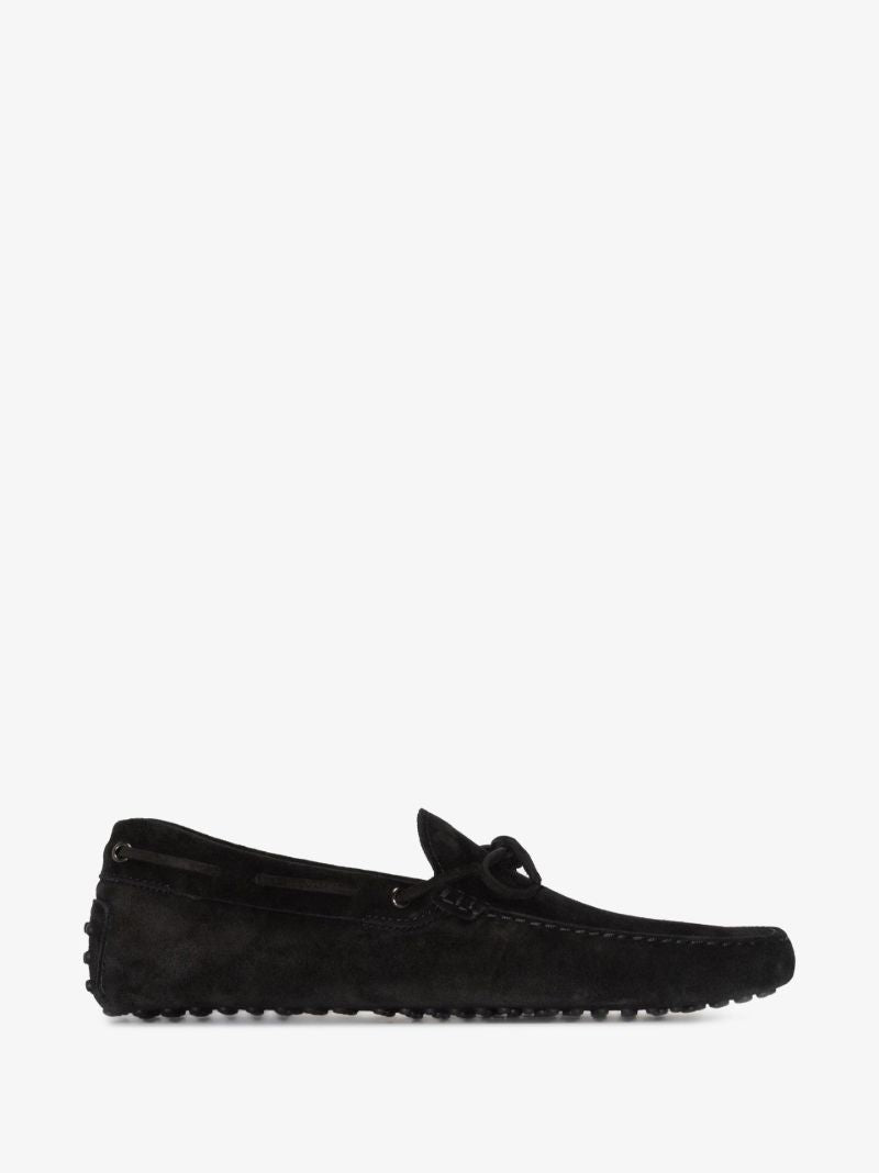 Black Gommino Suede Driving Shoes