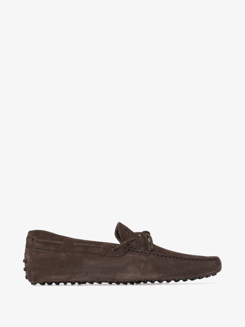 Brown Gommino Suede Driving Shoes