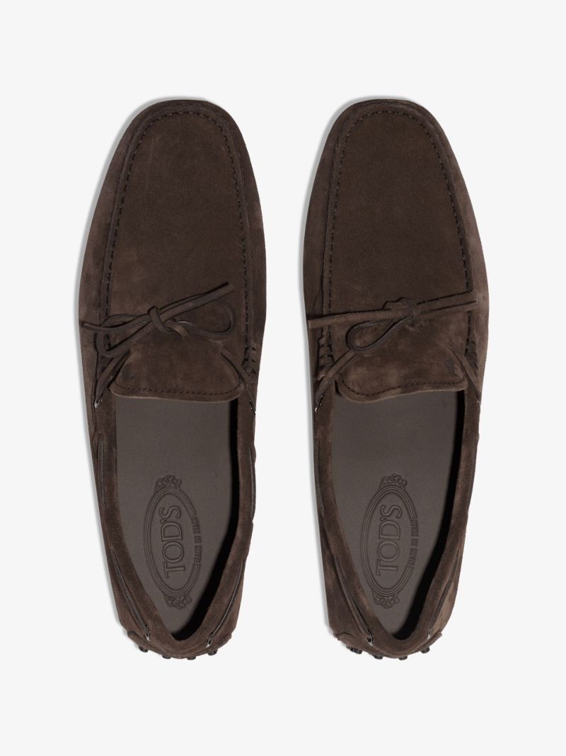 Brown Gommino Suede Driving Shoes