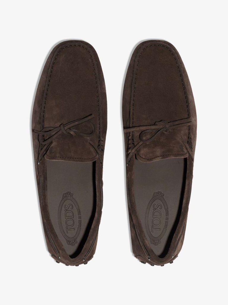 Brown Gommino Suede Driving Shoes