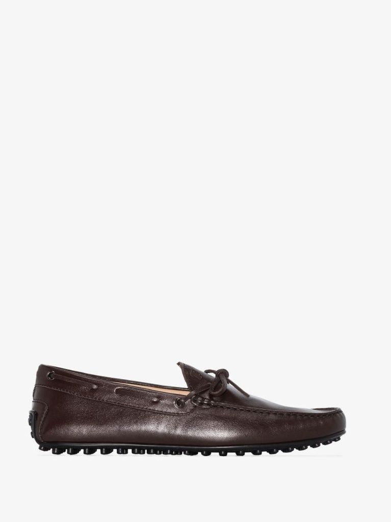 Brown Gommino Leather Driving Shoes