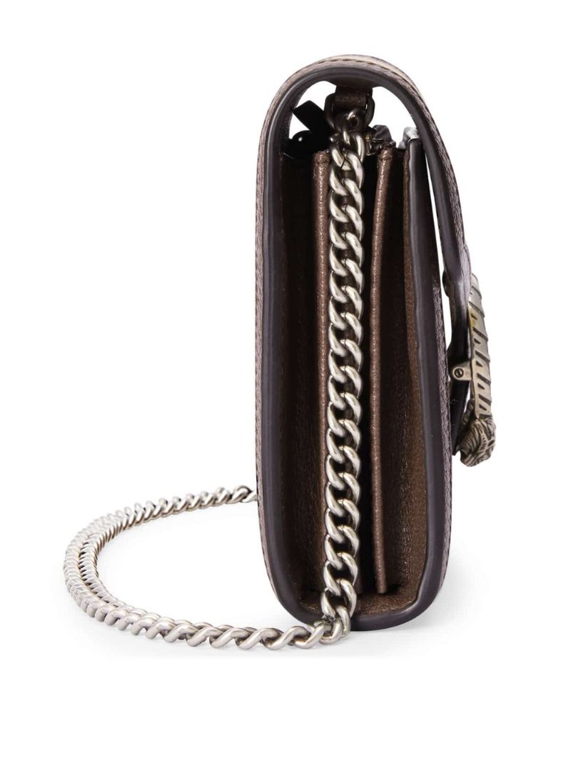 Neutral Dionysus Mini Leather Chain Wallet