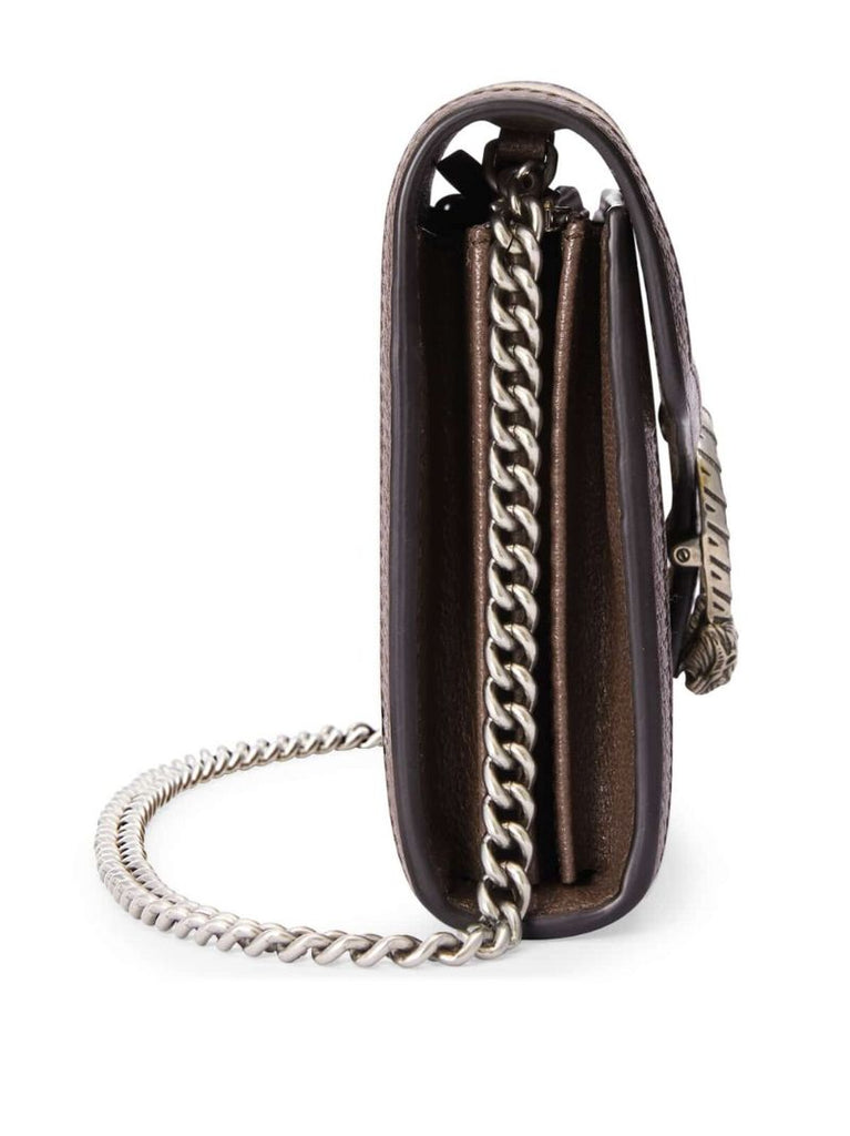 Neutral Dionysus Mini Leather Chain Wallet