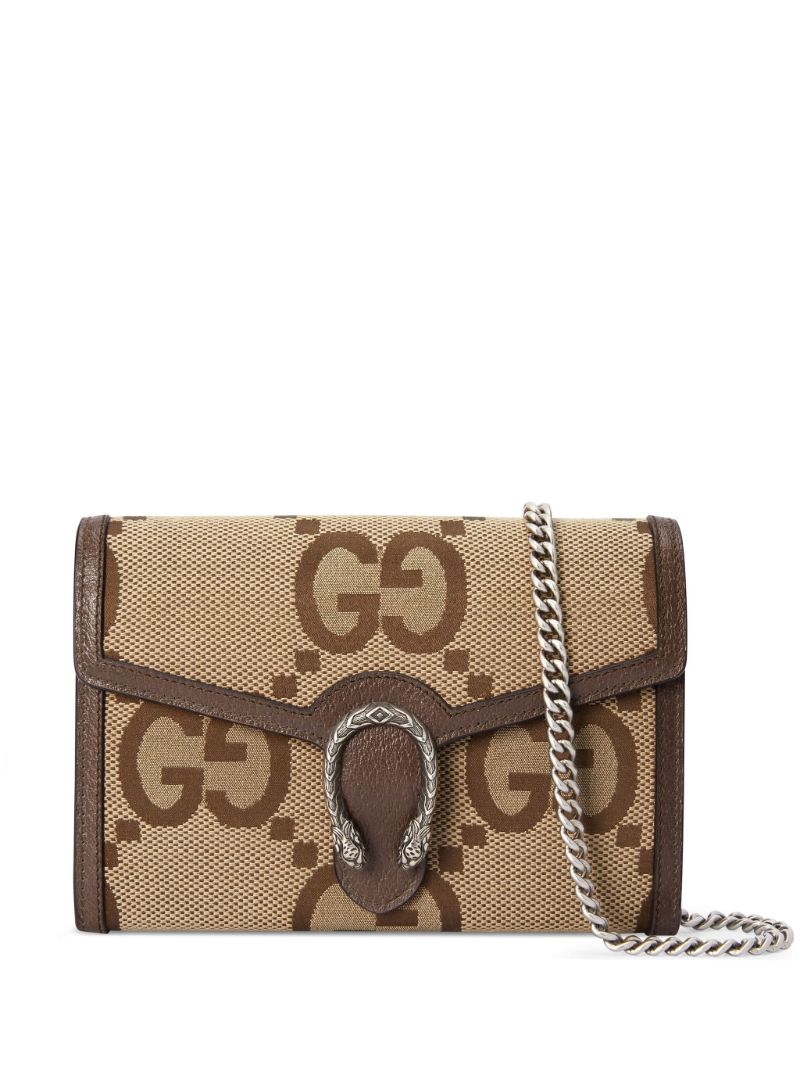 Neutral Dionysus Mini Leather Chain Wallet
