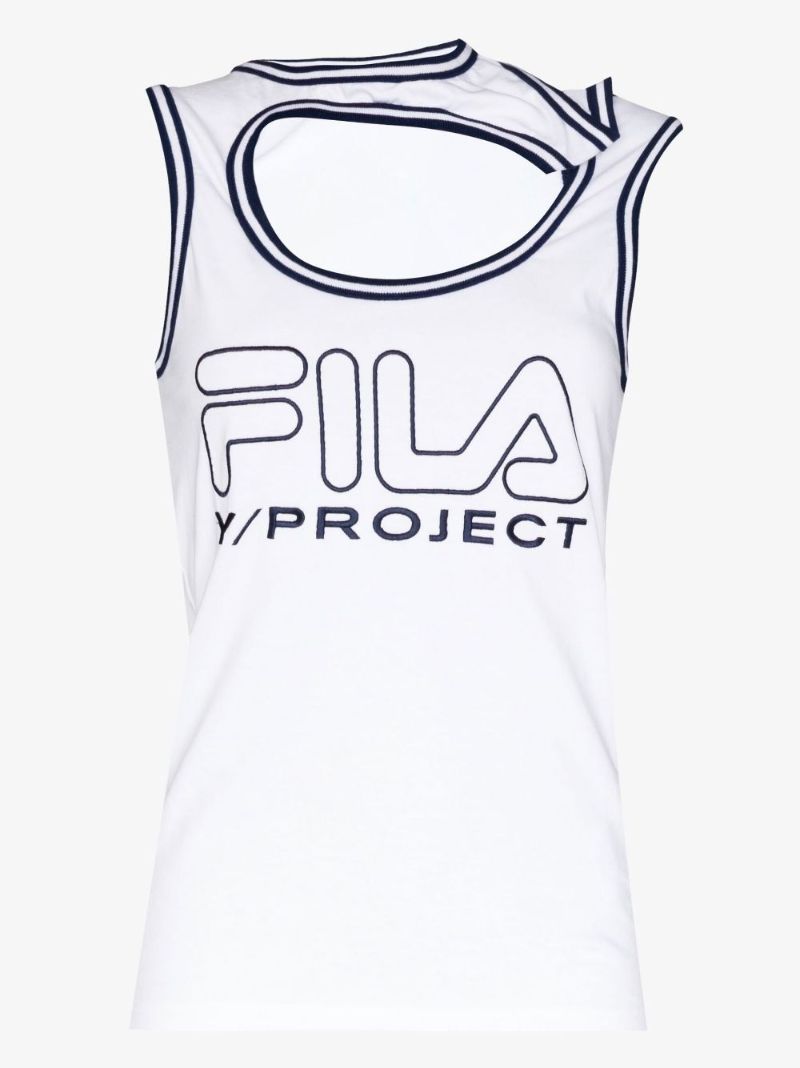 X Fila Cutout Cotton Tank Top